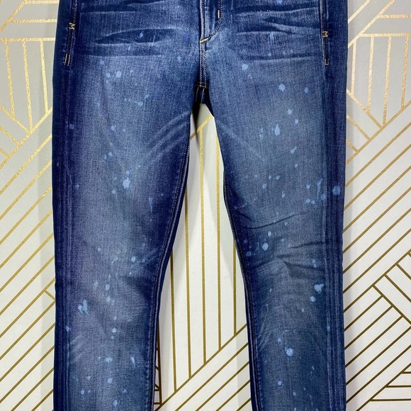 MCGUIRE‎ Newton Splatter Skinny Jeans in Dark Wash Blue Size US 25 - Picture 4 of 11